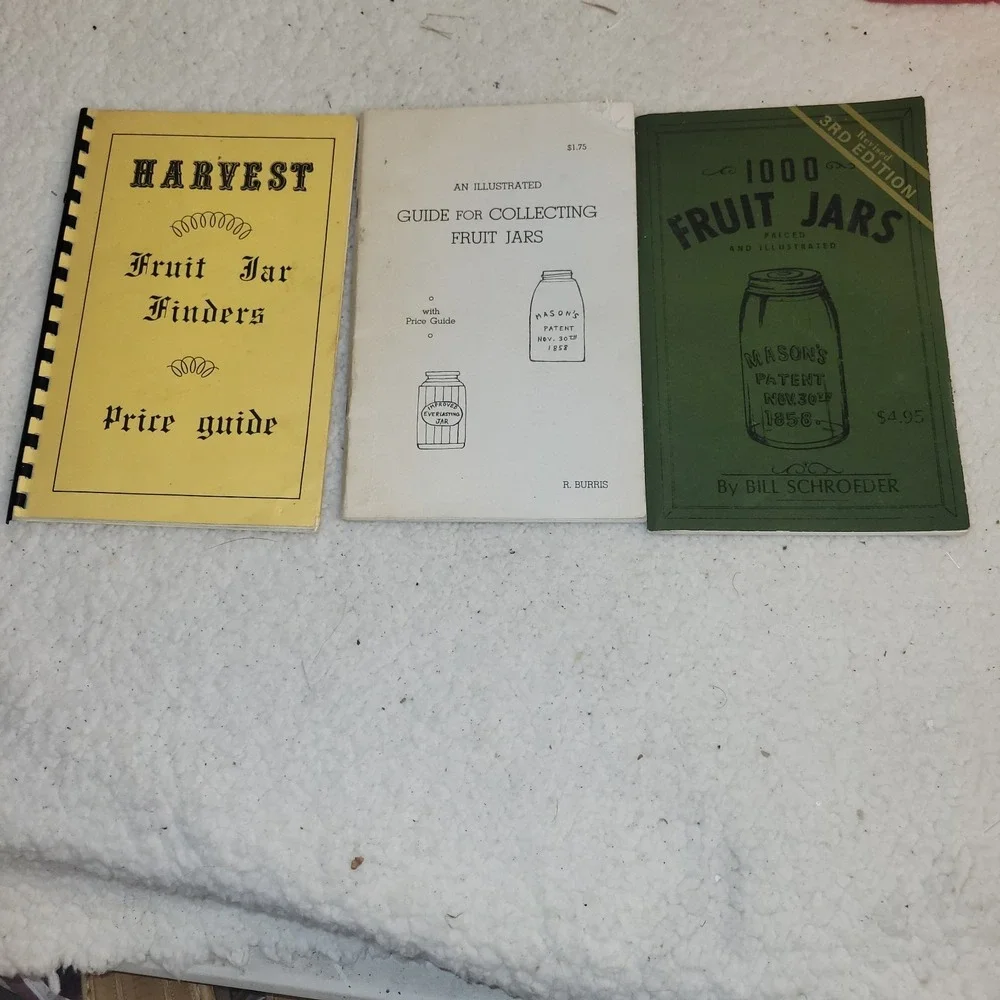 Fruit Jar Collector Book Lot Price Guides Schroeder Burris Harvest Vintage